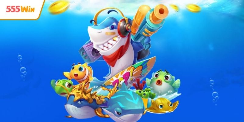 Giao diện game bắn cá 3d với đồ họa sống động